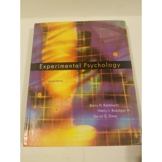 Experimental Psychology 7th Edition Book Understanding Etsy