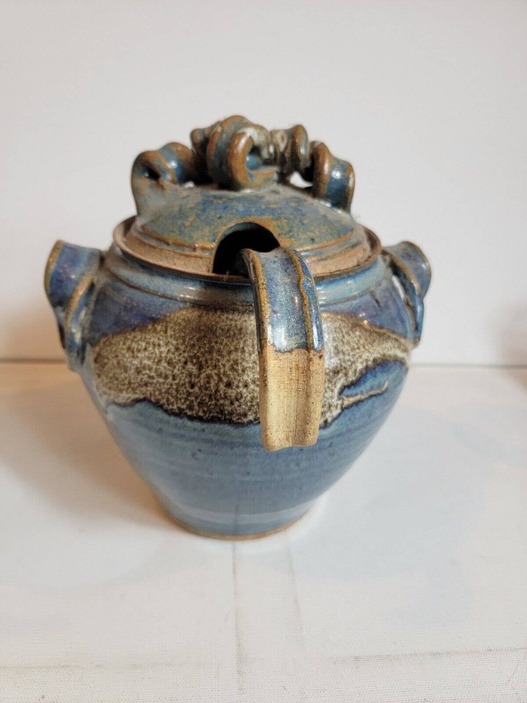 Soup Tureen Lid Ladle Glazed Pottery Pot Bean Server Large Etsy