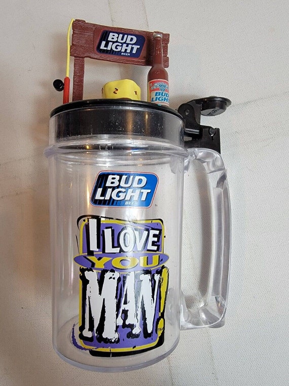 Vintage I Love You Man Cup Bud Light Beer 1990s 90s VTG Plastic Fishing 