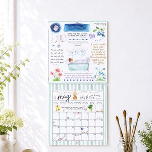 2027 Illustrated Calendar | Handwritten Watercolor Calendar with Quotes, Art, Holidays & Photography | Tiny Joys | Everyday Happiness