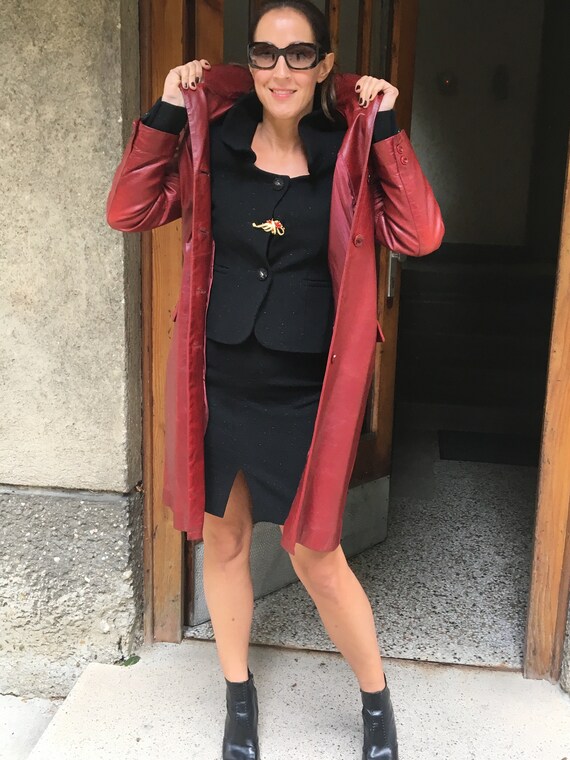 vintage armani leather jacket