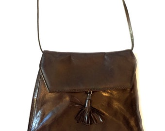 Vintage Bottega Veneta bag brown soft leather with tassel