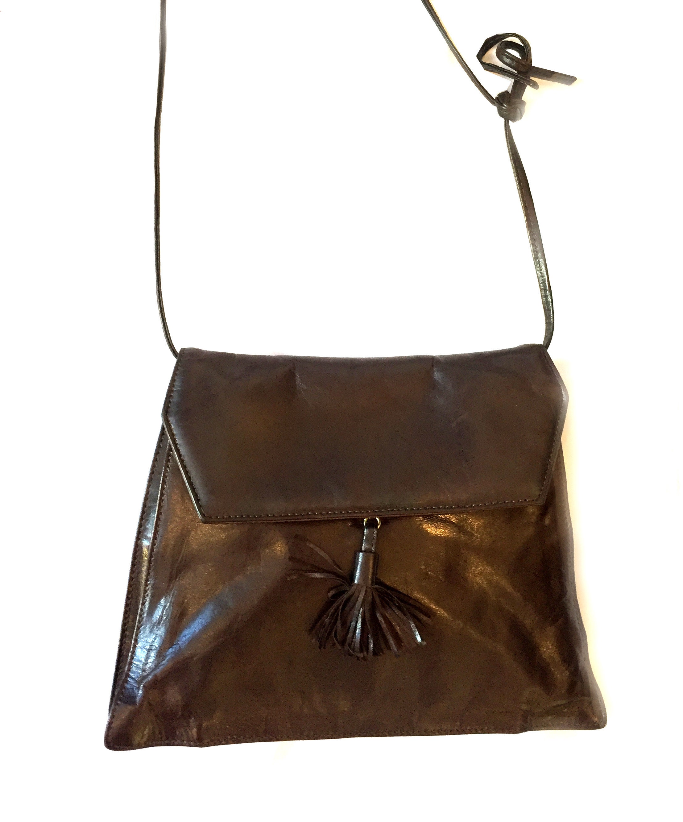 Delvaux Vintage Camel Leather Shoulder Bag Brown ref.721210 - Joli Closet