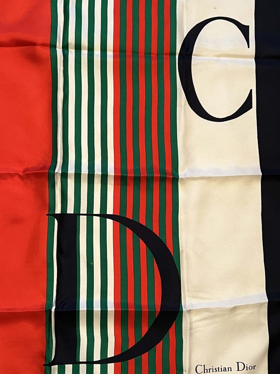 Vintage Christian Dior 70s silk scarf CD monogram - Gem