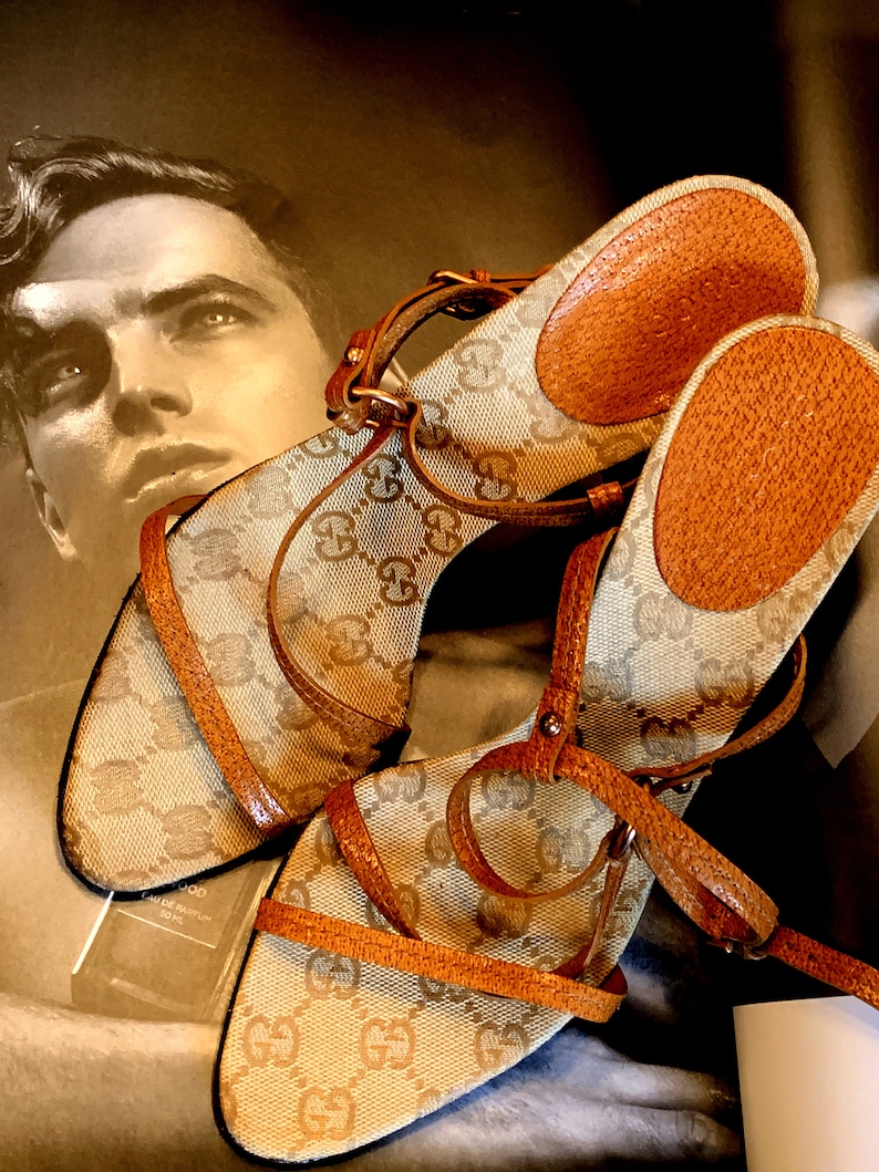 gucci monogram sandals