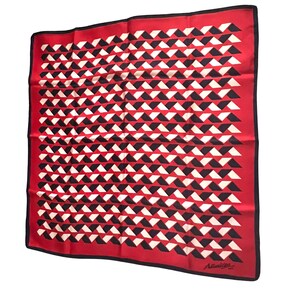 Foulard en soie vintage Fred Adlmüller Paris Français décor géométrique chic