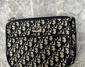 Vintage 60s Christian Dior Pouch Oblique Monogram bag