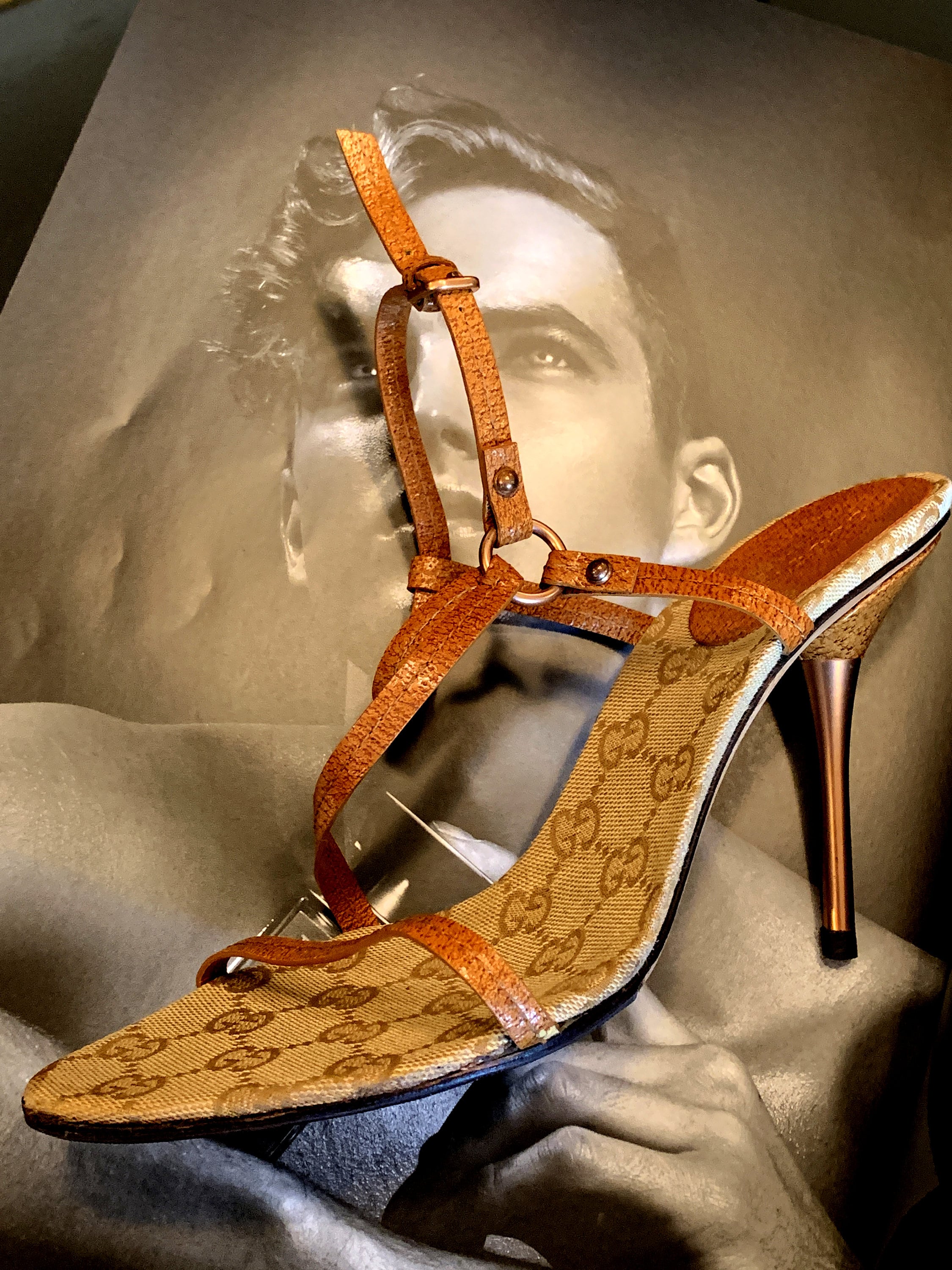 Gucci strap sandals heels sale