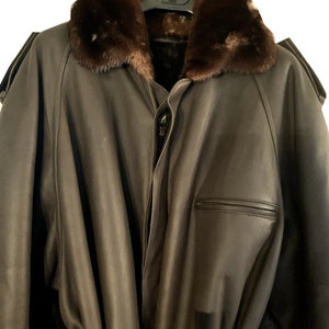 Stunning Vintage Uniform coat lambskin leather coat in Burberry Trenchcoat Style
