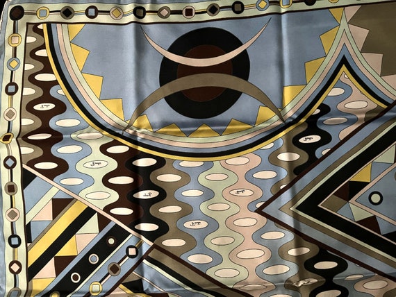 Emilio Pucci vintage silk scarf abstract decor - image 8