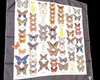 Mantero Itlay silk scarf with butterflies