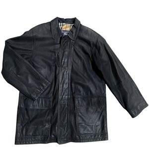 Burberry Leather Jacket - Etsy