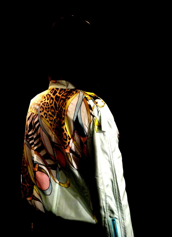 Vintage 90s Roberto Cavalli Silk Jacket bomber ja… - image 10