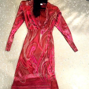 Vintage Leonard Paris silk dress Paisley pattern image 10