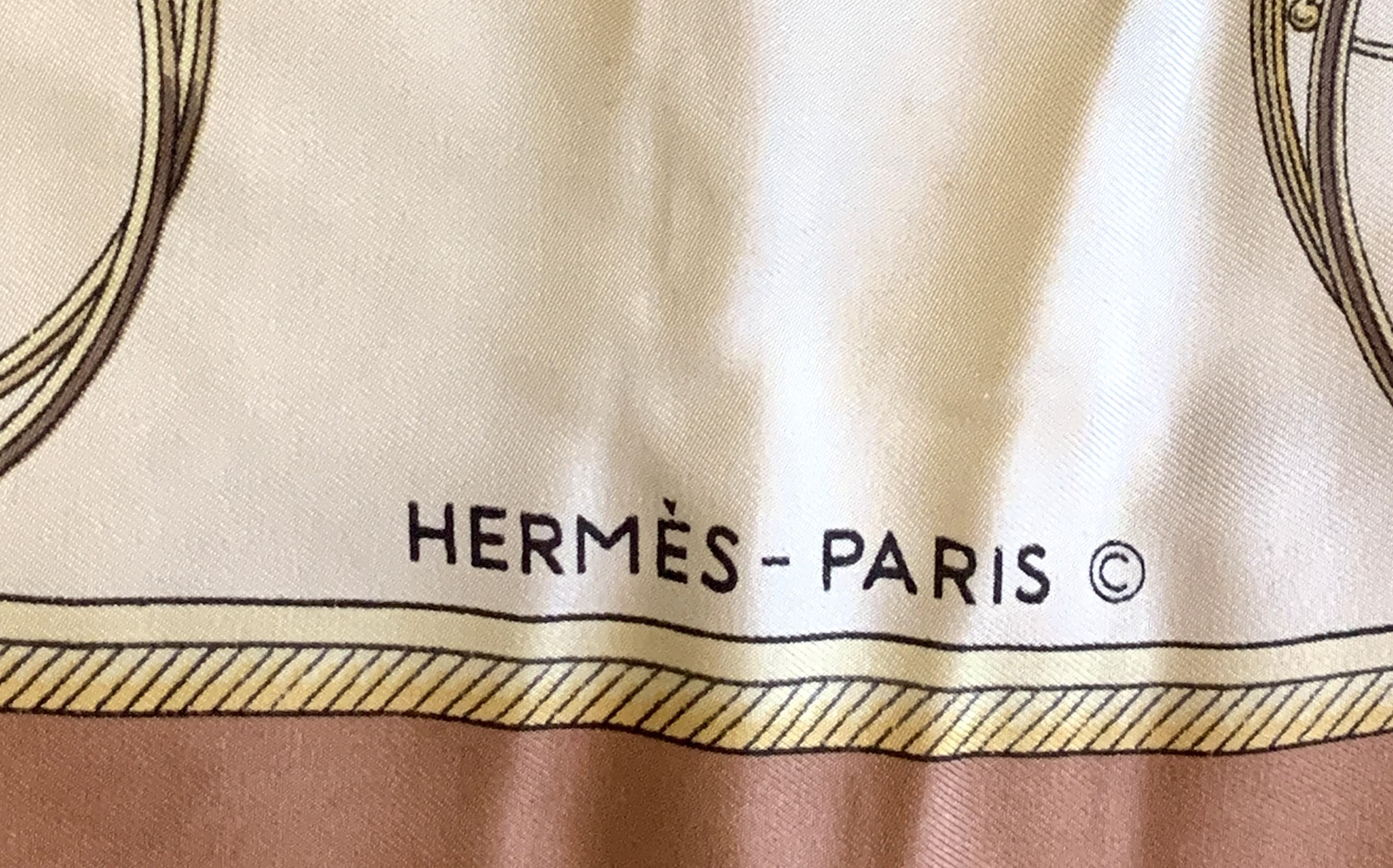 HERMÈS Vintage Silk Scarf Voiture De Dames By Françoise De La