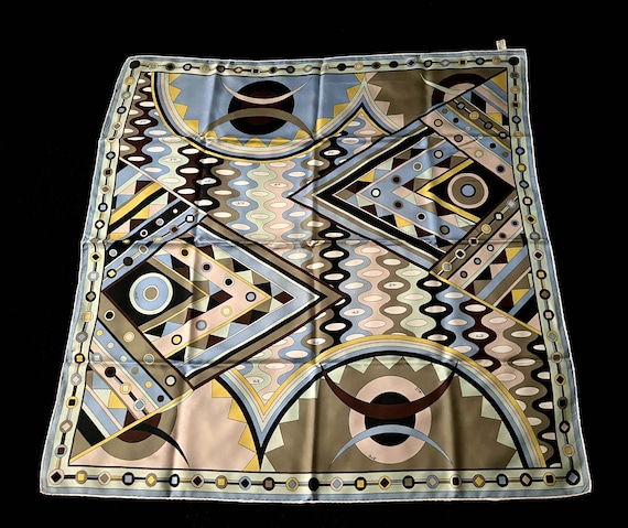 Emilio Pucci vintage silk scarf abstract decor - image 1