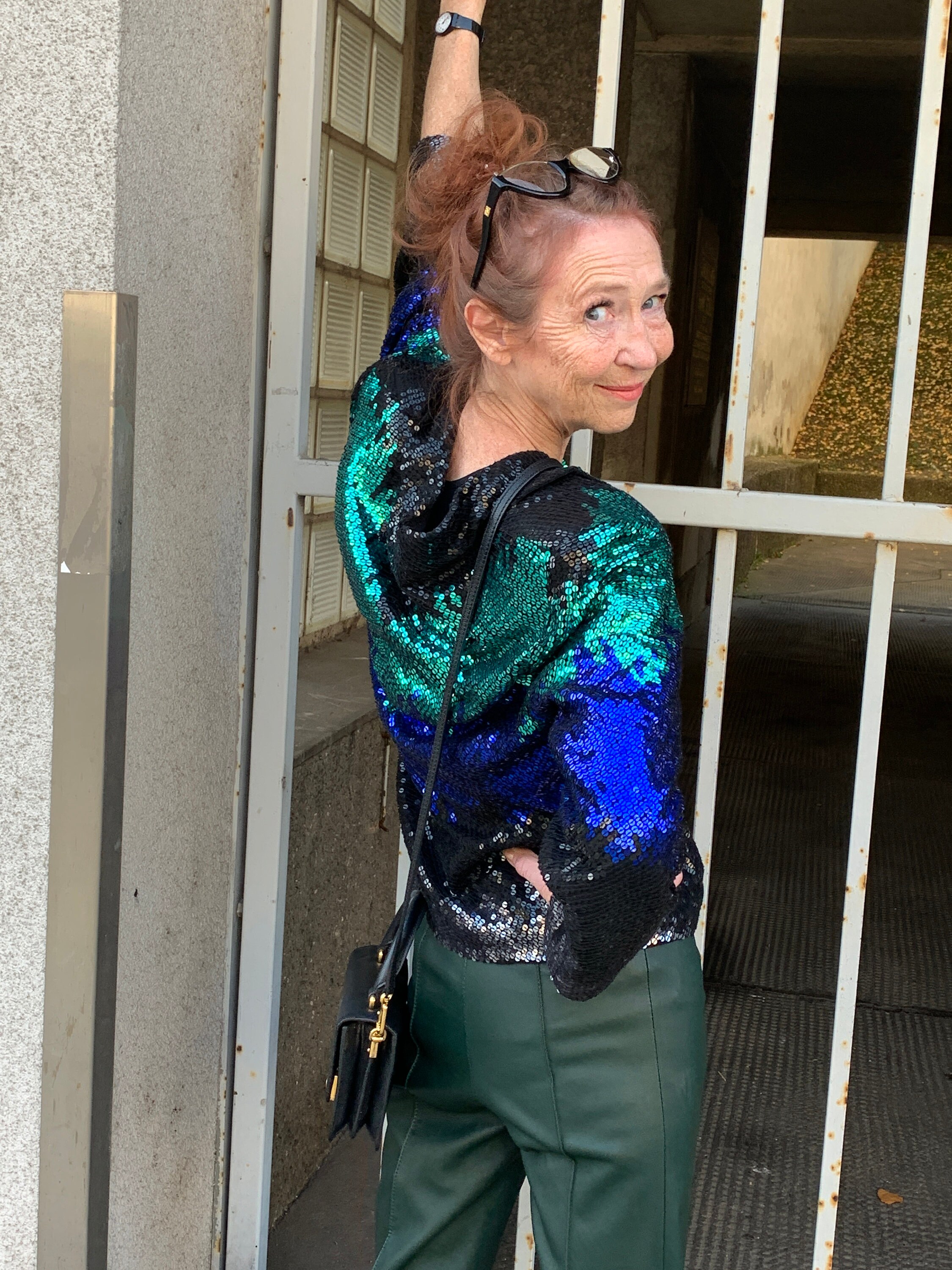 Vintage Leather Pants in Green Gucci 