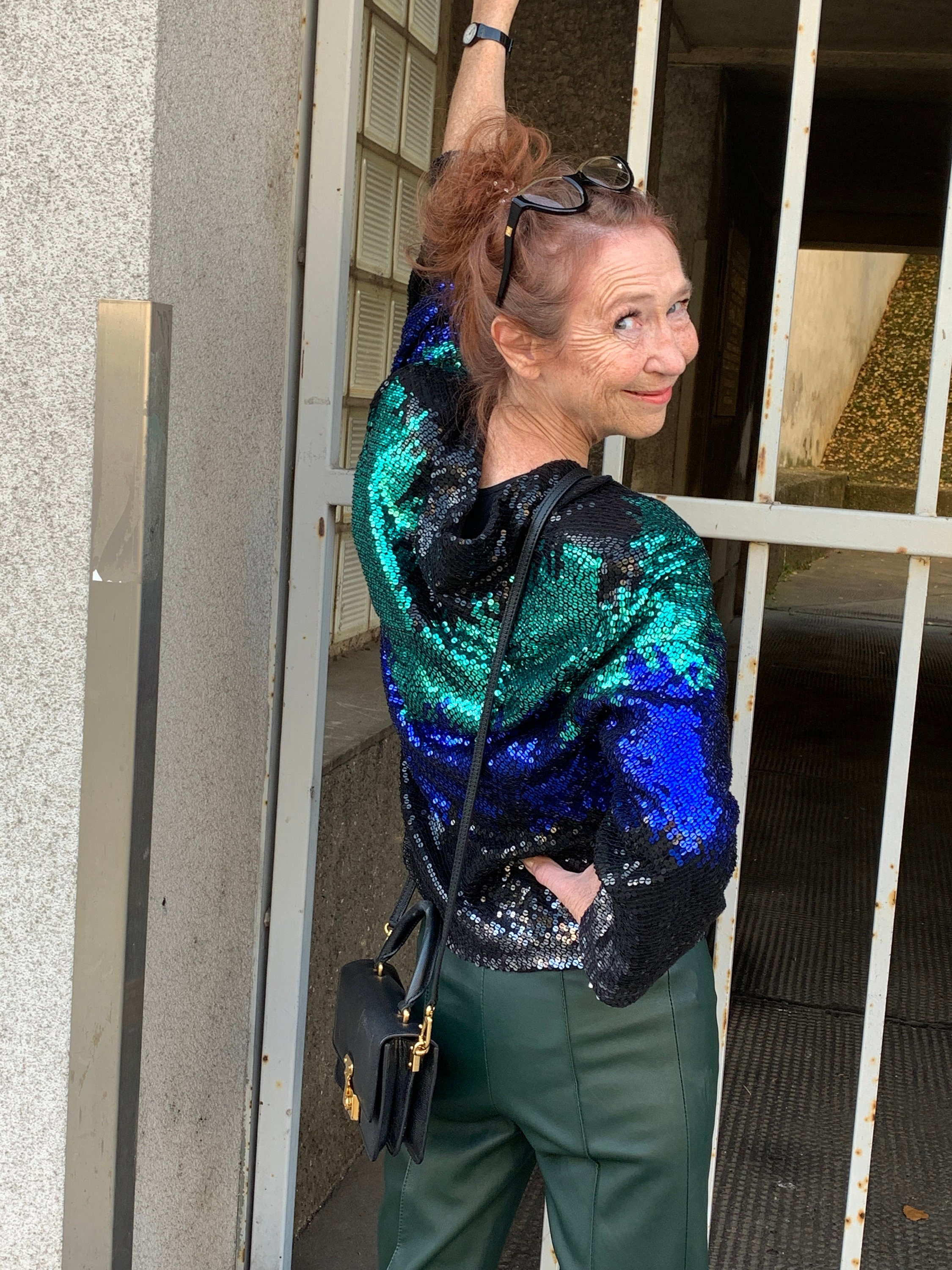 Vintage Leather Pants in Green Gucci 