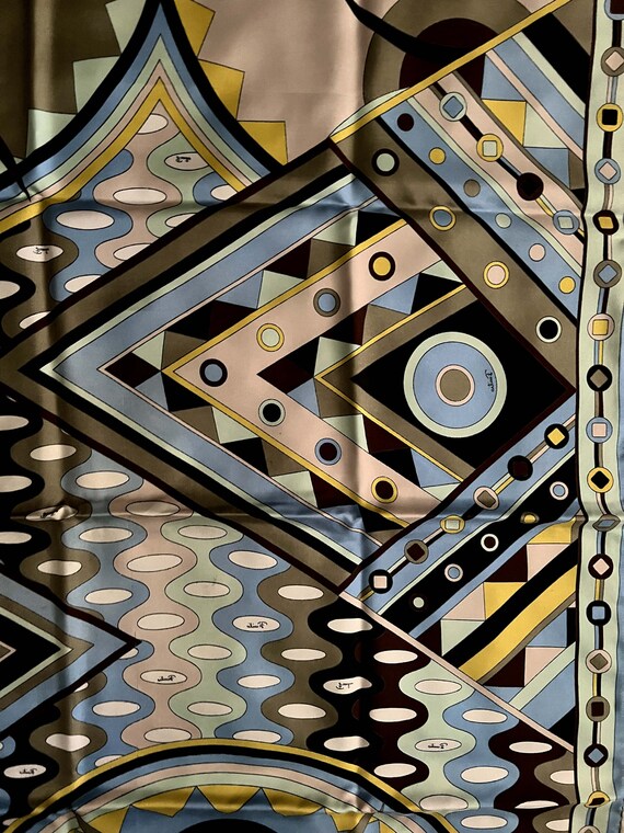 Emilio Pucci vintage silk scarf abstract decor - image 6
