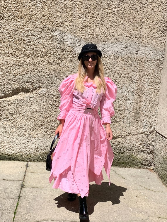 Vintage Lorenzo Bandini Roma rose Dirndl dress ele