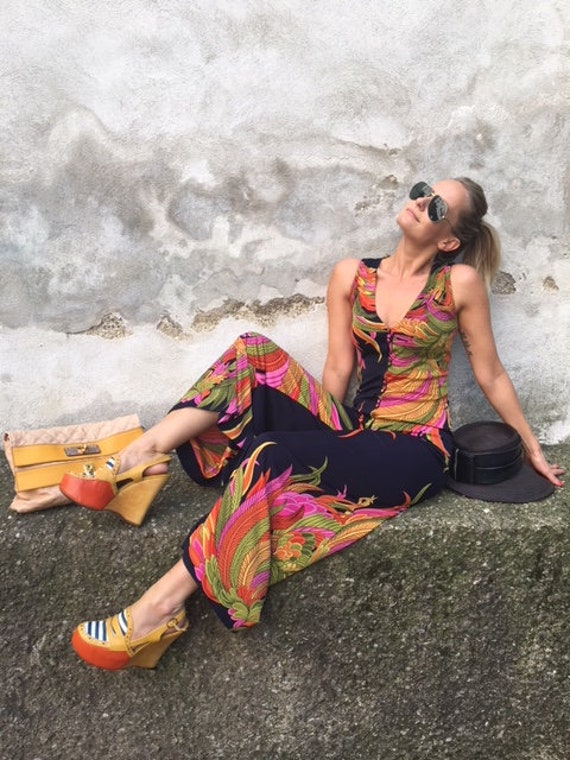 Vintage De Parasini Silk jumpsuit jumpsuit jumpsui