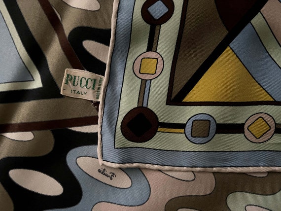 Emilio Pucci vintage silk scarf abstract decor - image 7