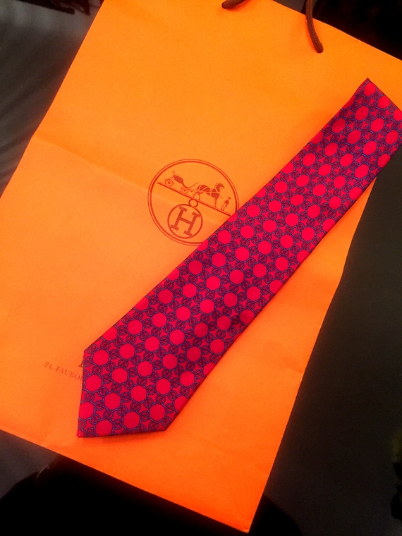 Vintage Hermes Paris silk tie silk tie