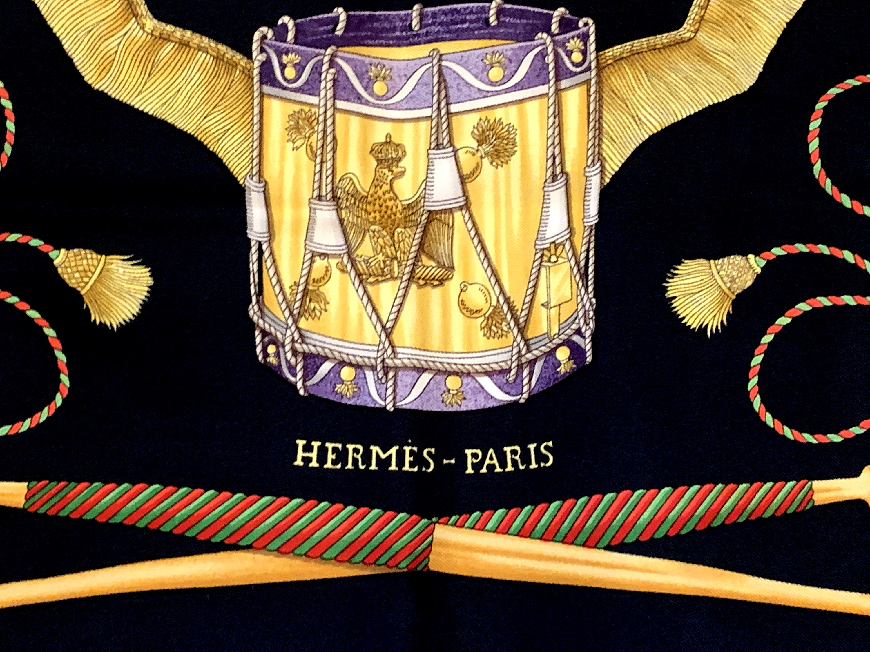 Vintage Hermes Silk Scarf Railing Joachim Metz – Carre de Paris