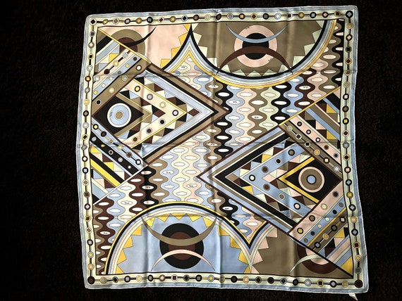 Emilio Pucci vintage silk scarf abstract decor - image 9