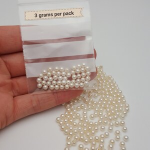 3.5-4mm Half-Drilled Freshwater Pearls: DIY Jewelry Making (3 grams)