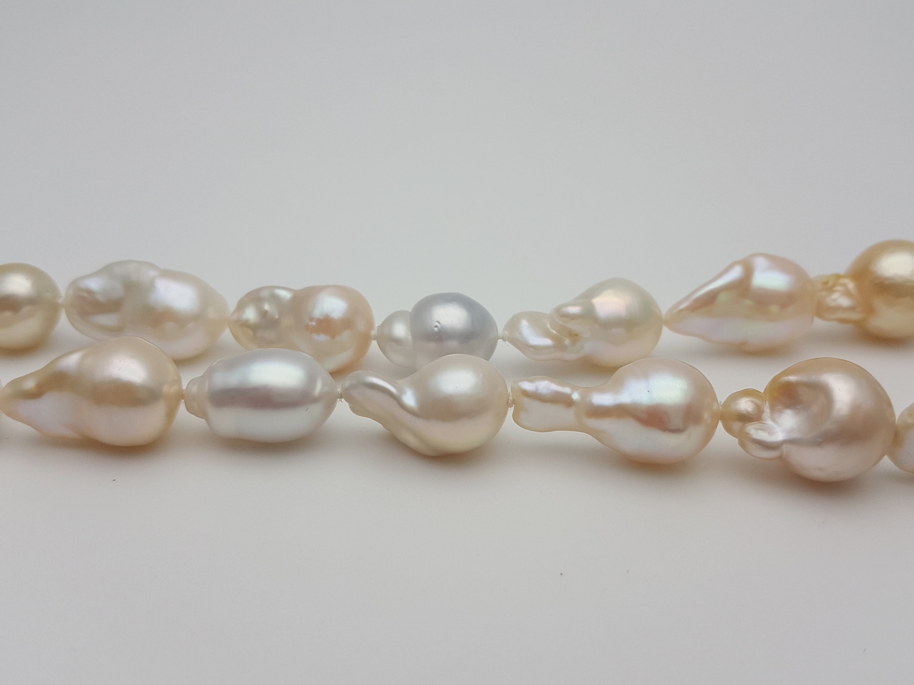 Pearl Necklace - High Quality Natural Multi Color Baroque