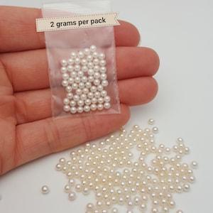 2.5-3mm Half-Drilled Freshwater Pearls: DIY Jewelry Making Supplies