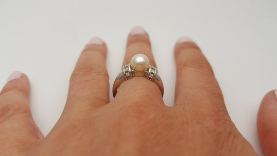 Majestic Freshwater Pearl .925 Sterling Silver Adjustable Ring –  KesleyBoutique