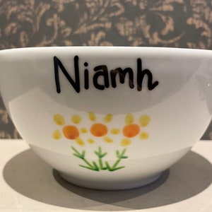 Personalised bowl with name for Fathers Day children and adults deep white bowl, gift for thank you teacher Eid gift image 5