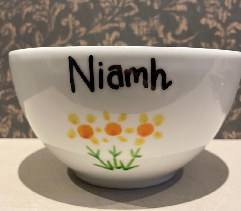 Personalised bowl with name for Fathers Day children and adults deep white bowl, gift for thank you teacher Eid gift image 5