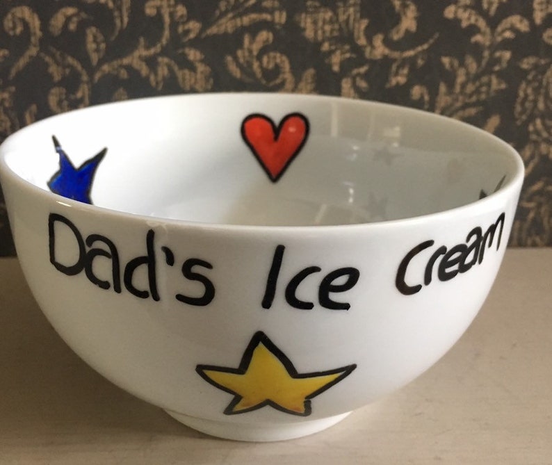 Personalised bowl with name for Fathers Day children and adults deep white bowl, gift for thank you teacher Eid gift image 6