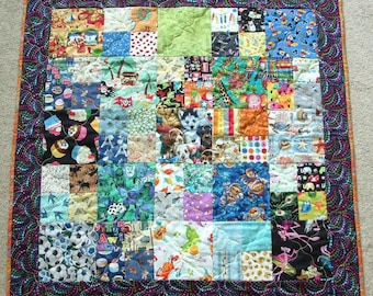 Unique Handmade Patchwork Heirloom I-Spy Quilt - Unisex (429)