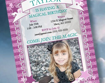 Magical Unicorn Printable Birthday Invitation #BDAY002