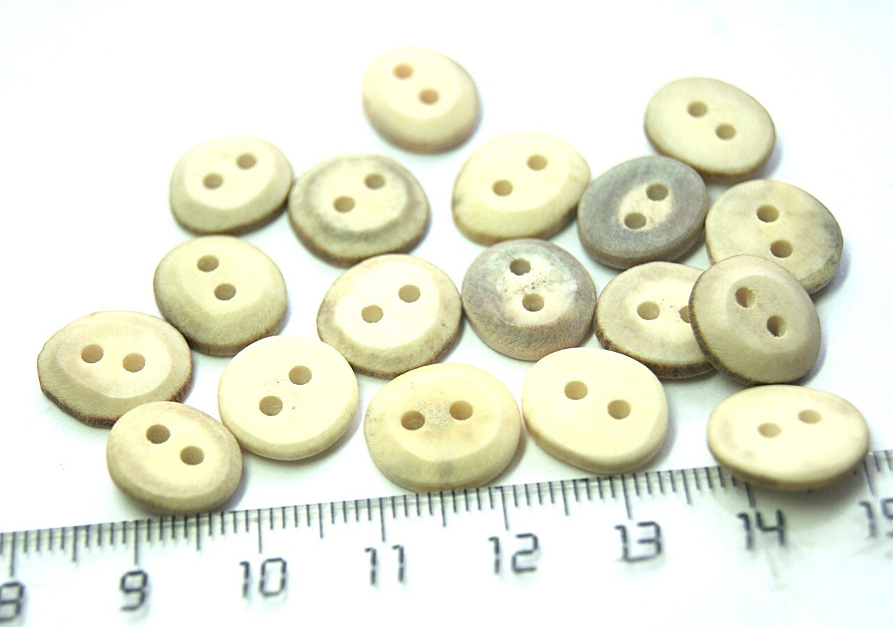 5 PCS Original Buttons From a Deer Horn Deer Antler Buttons Etsy