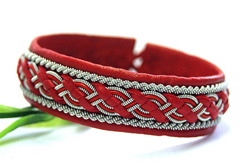 Sami Viking Lapland Bracelet Women and Men Leather Cuff Etsy