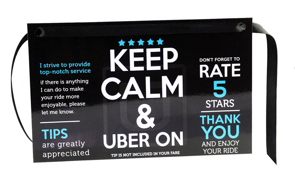 Uber Tips and Rating Signs for Uber Drivers Keep Calm Etsy