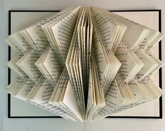 Folded Book Wall Art / Gallery Book / Book Fold / Bookfold Wall Art / Book Sculpture / Folded Book / 3D Book Art / Recycled Book