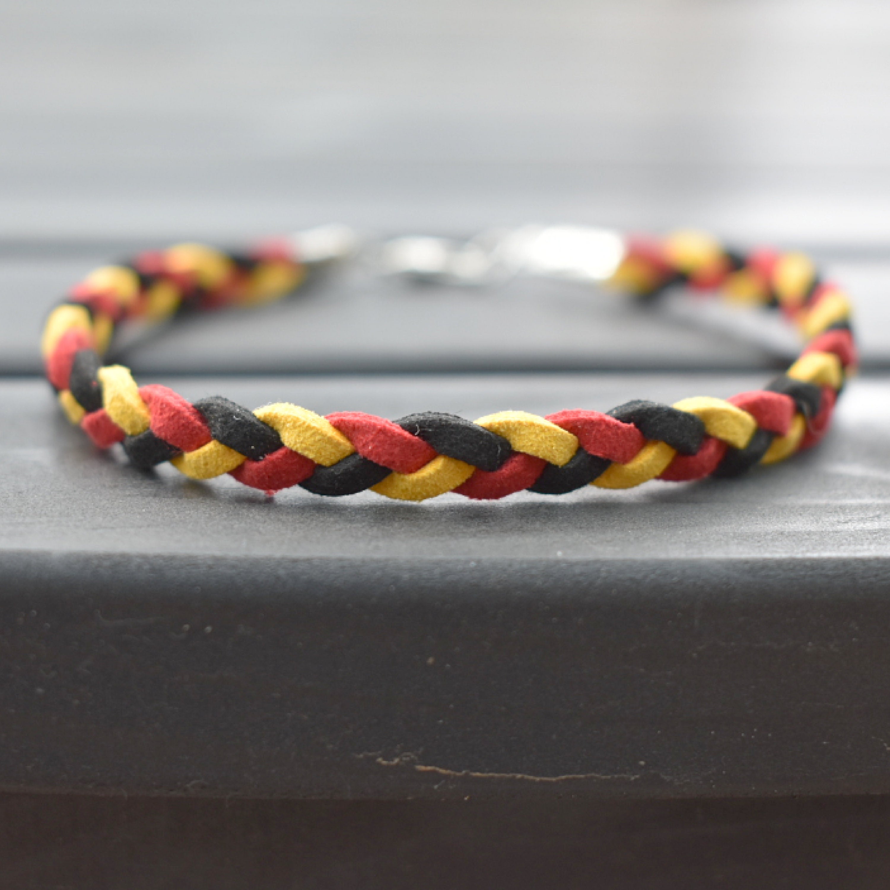 Braided Aboriginal Flag Bracelet Etsy Australia