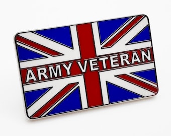 Army veteran Emaille Pin Abzeichen | Soldatenbataillon Union Jack Flagge