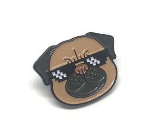 Mops Leben Emaille Pin Abzeichen | Netter Hunde-Liebhaber-Besitzer | Neuheit Geschenkidee | Tier