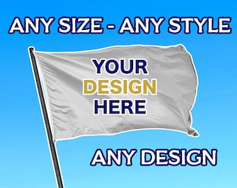 Individuell gedruckte & personalisierte Flaggen / Banner | Jede Größe | Jedes Design | Jede Farbe | Garten Hof Dekoration | Sportförderung Marketing