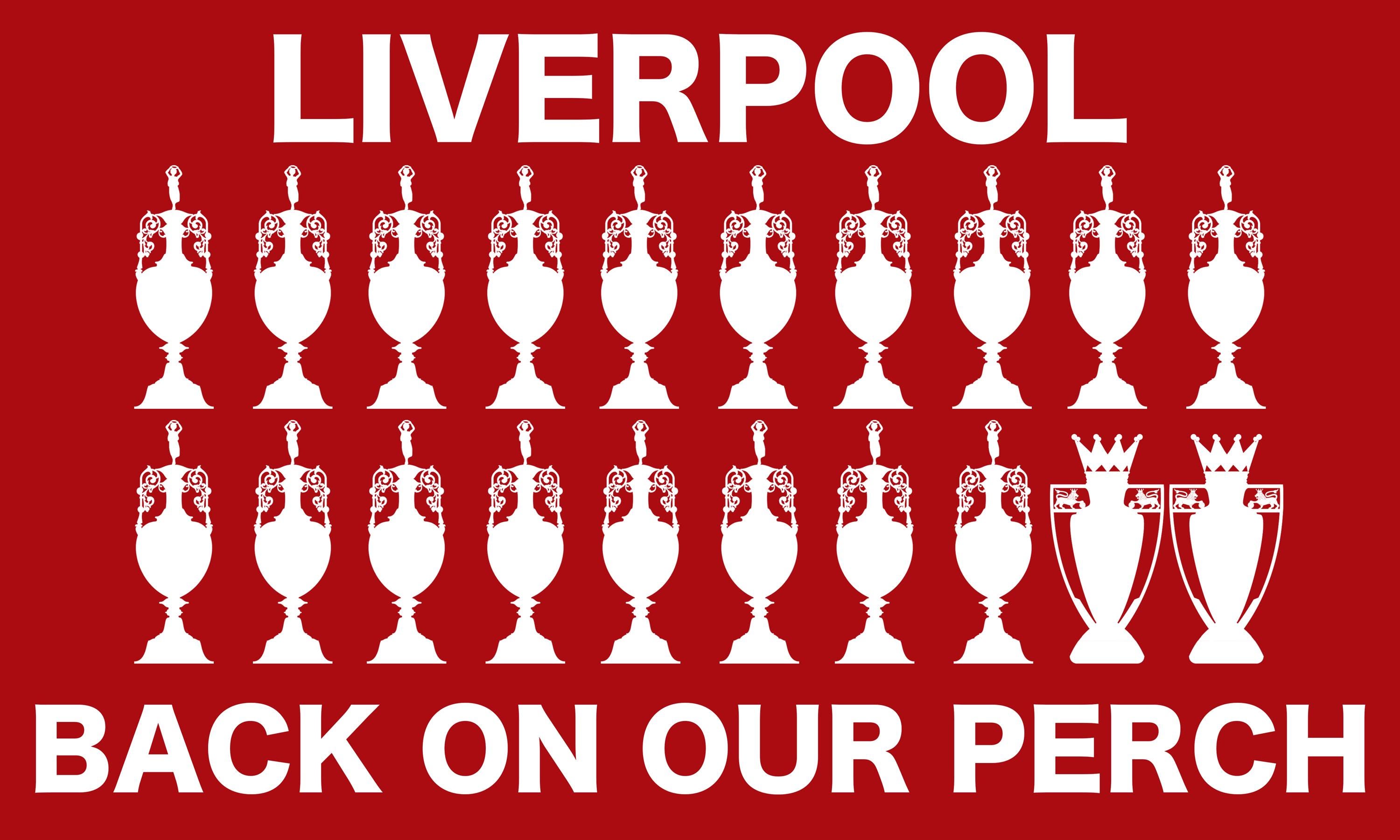 Liverpool FC Back On Our Perch 5ft x 3ft Flag | YWNA 20 titles | Premier League Champions 24/25 | LFC