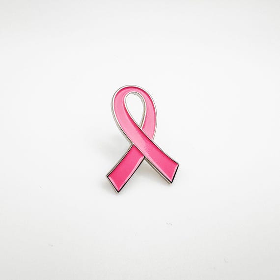 Breast Cancer Awareness Pink Ribbon Charity Enamel Pin Badge | Lapel Brooch | Donation
