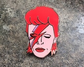 David Bowie Aladdin Sane Enamel Pin Badge