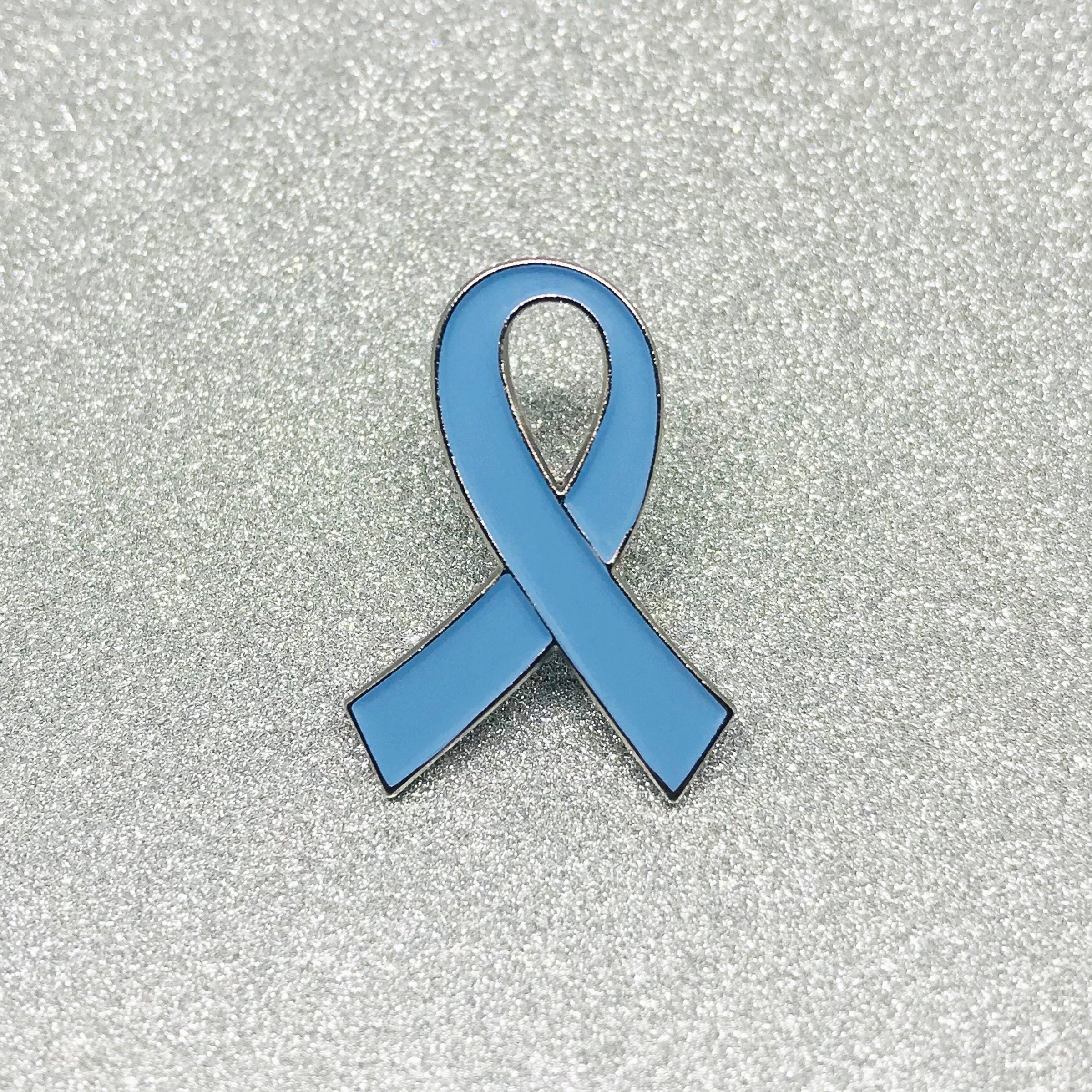 50 Pack Dark Blue Colon Cancer Awareness Ribbon Pins - Metal Lapel Pins With Butterfly Clutch, 1.2x0.7 Inch - View #2